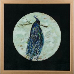 Păun I - pictură în ulei pe vinil